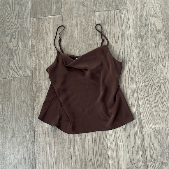 Babaton Tops - NWOT Brown Babaton Cowlneck Camisole
